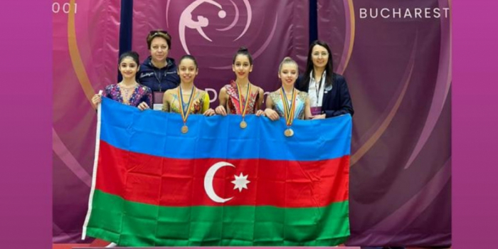 Azerbaijani female gymnasts bring home five medals from Romania