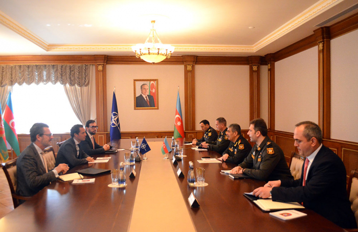   Aserbaidschanischer Verteidigungsminister trifft sich mit dem NATO-Sonderbeauftragten für den Kaukasus und Zentralasien  