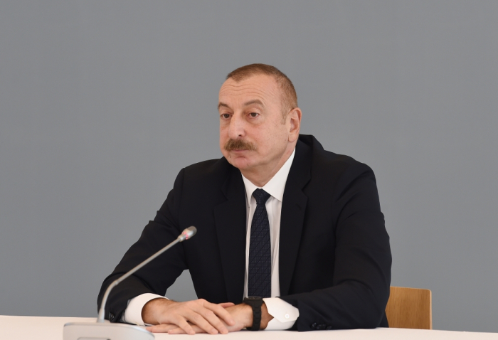   Statements are coming from Armenian government which are aimed at peace, President Aliyev says  