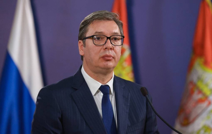 Serbian president declares victory in 1st round of elections