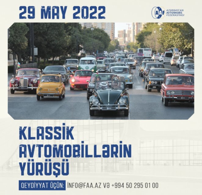    Bakıda    klassik avtomobillərin yürüşü    keçiriləcək   