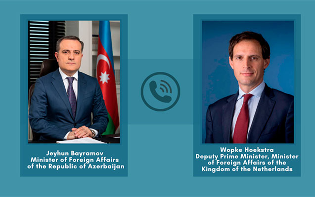 Ceyhun Bayramov niderlandlı həmkarı ilə danışıb 