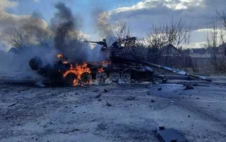    Rusiya Qvardiyasının hərbi karvanı məhv edildi   