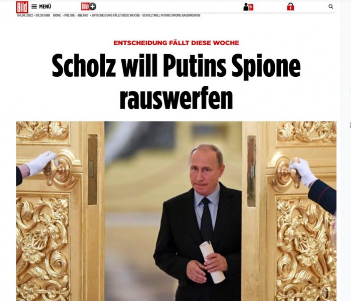       Bild:    "Berlin rus diplomatların ölkədən çıxarılmasına bu həftə qərar verəcək"   