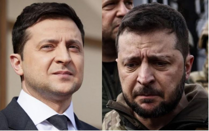  Zelenski internetdə yayılan fotosunu şərh etdi:  "İki fərqli insandır"   