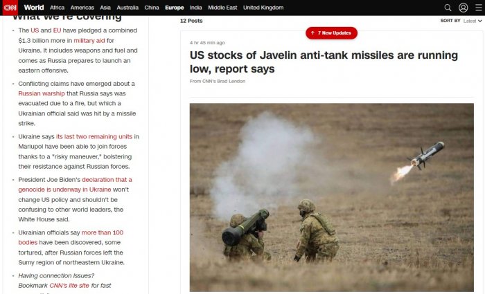    "ABŞ-ın "Javelin" ehtiyatları tükənir" -    CNN      