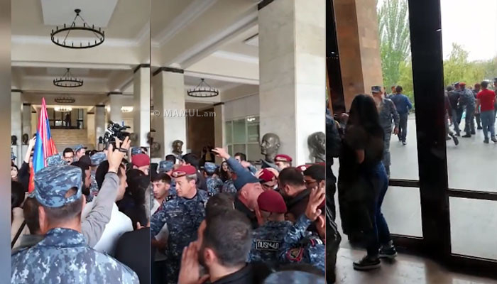    İrəvanda polislə tələbələr arasında toqquşma olub -    VİDEO      