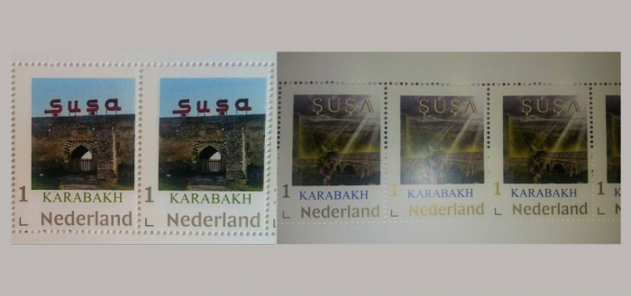 Sellos de correos dedicados a Shusha fueron emitidos en los Países Bajos