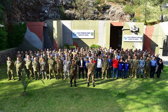 Azerbaijani servicemen participating in 