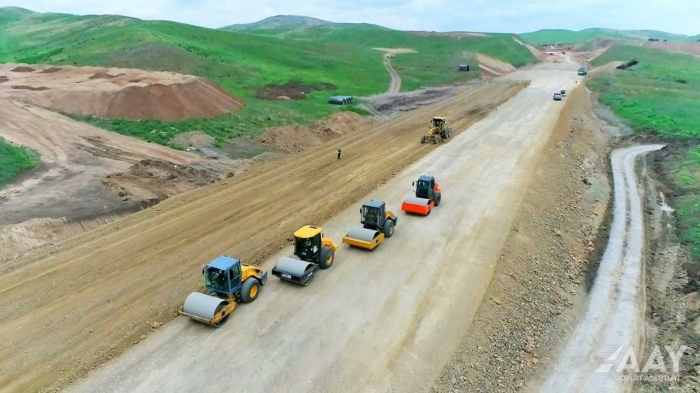 Azerbaijan continues construction of Horadiz-Jabrail-Zangilan-Agbend highway 