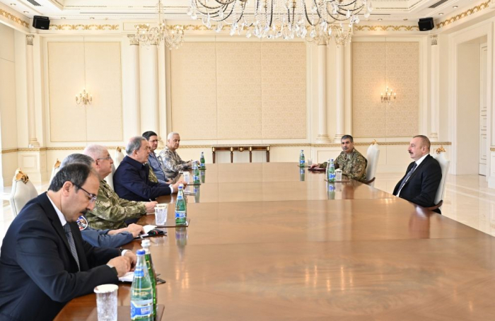  President Ilham Aliyev receives delegation led by Turkish National Defense Minister    