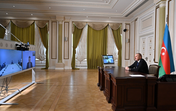  President Ilham Aliyev receives in video format FAO Director-General 