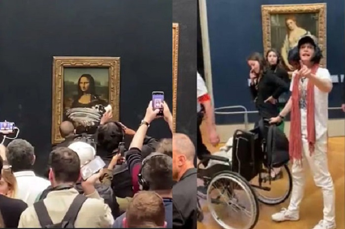 Luvrda “Mona Liza” əsərini tortla buladılar