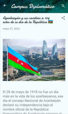 Azerbaiyán y sus cambios a 104 años de su día de la República