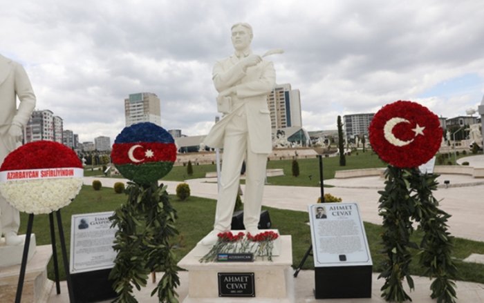    Türkiyədə Əhməd Cavadın heykəlinin açılışı oldu -    FOTO      