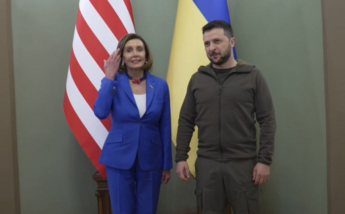    Zelenski Nensi Pelosi ilə görüşüb -    VİDEO       
