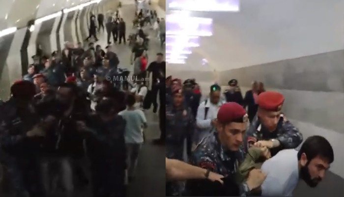    Etirazçılar İrəvan metrosunun fəaliyyətini iflic etdi -    VİDEO      
