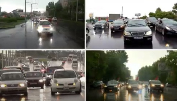    Ermənistanda müxalifət avtomobillərlə aksiya keçirir -   VİDEO      