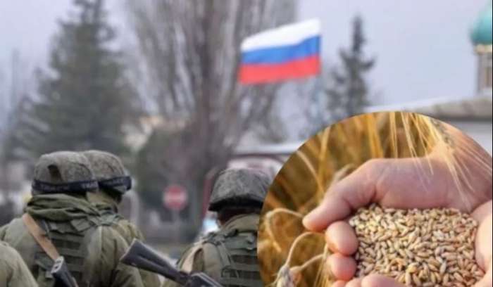          Rus hərbçiləri Zaporojyedən    300 ton    taxıl aparıblar   