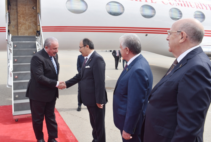   Speaker of Grand National Assembly of Turkiye Mustafa Sentop arrives in Azerbaijan  