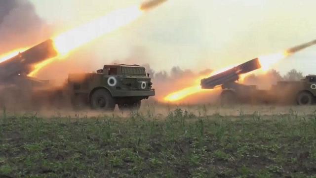   Russia video said to show rocket launchers firing -   NO COMMENT    