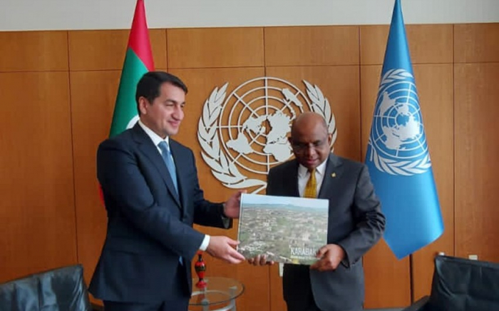  Hikmet Hajiyev meets with President of UN General Assembly 