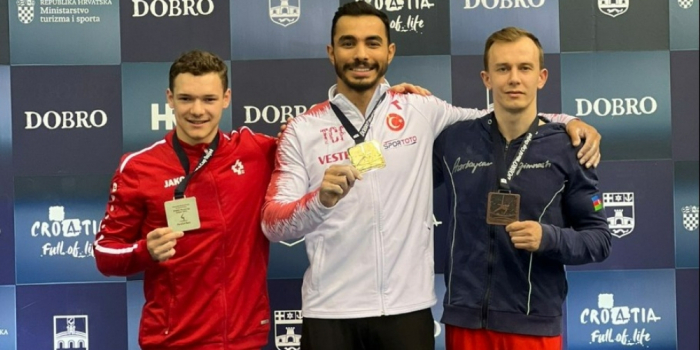 Gimnastas azerbaiyanos ganan dos medallas de bronce en Croacia