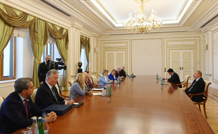 President Aliyev receives co-chairs & board members of NGIC