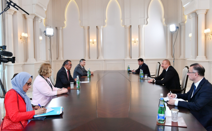  President Ilham Aliyev received Director General of World Health Organization 