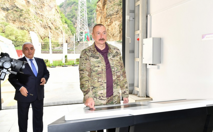 Azerbaijani President attends opening of Kalbajar-1 Small Hydropower Plant