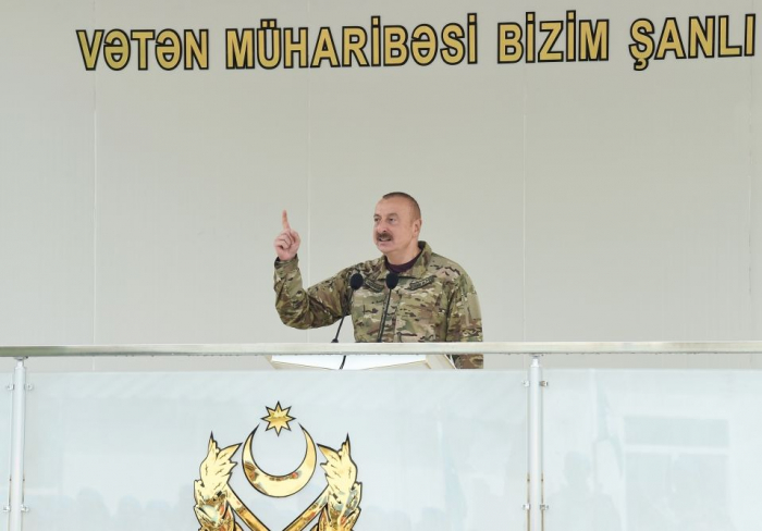     Aserbaidschanischer Präsident:   Prozess des Armeeaufbaus nach dem zweiten Karabach-Krieg ist in vollem Gange  