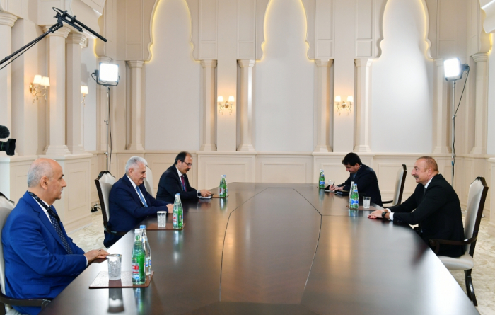  President Ilham Aliyev receives former Turkish PM Binali Yildirim  