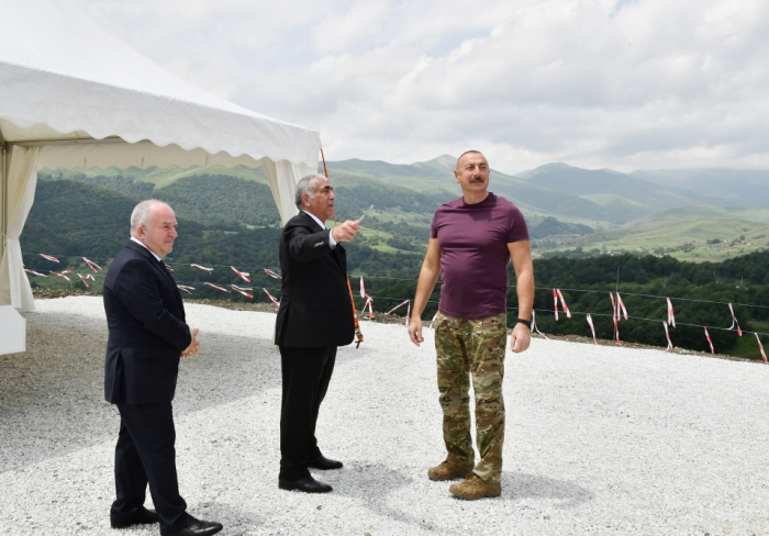  President Ilham Aliyev views construction work underway at Lachin International Airport 