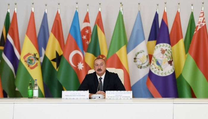  President Ilham Aliyev attends Baku Conference of Non-Aligned Movement