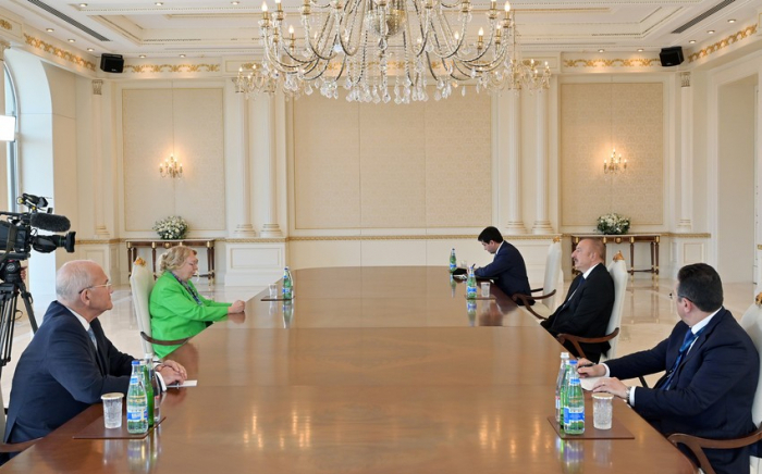  Presidente Ilham Aliyev recibe a la secretaria general adjunta de la ONU 