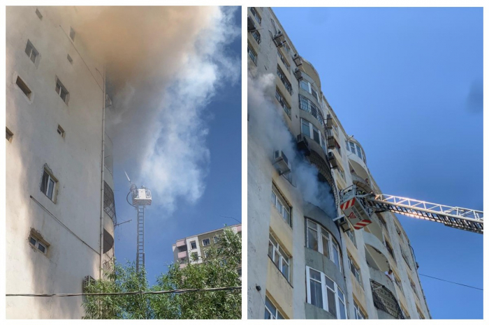 Bakıda binadakı yanğın söndürülüb -  YENİLƏNİB 