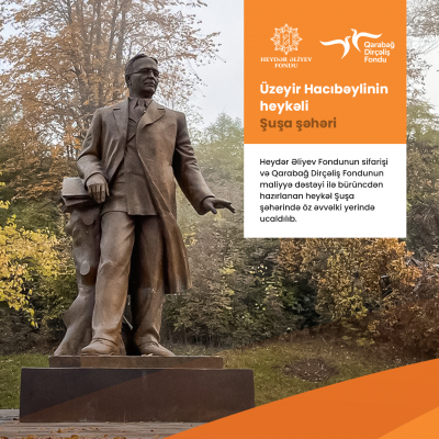 Fond Üzeyir Hacıbəylinin heykəlinin təmirinə maliyyə dəstəyi göstərir 