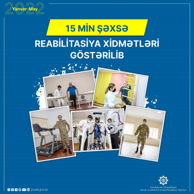 Bu il 15 min şəxsə reabilitasiya xidmətləri göstərilib