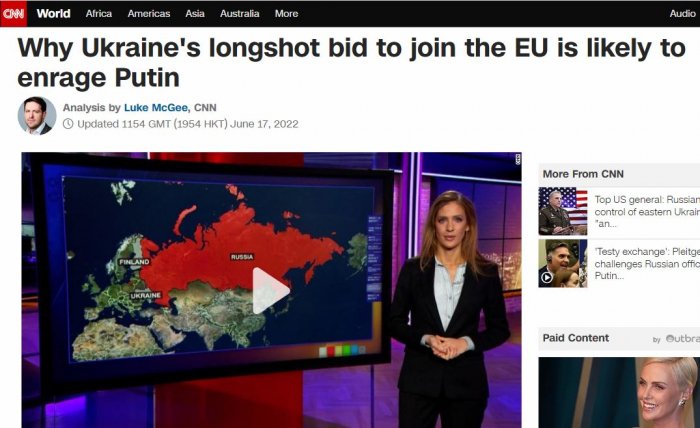          "Ukraynanın Aİ-yə qəbulu onilliklər çəkə bilər" -  CNN    