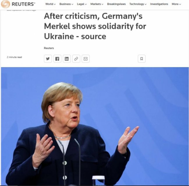    Merkel    müharibənin 4-cü ayında    kimin tərəfində olduğunu açıqladı   