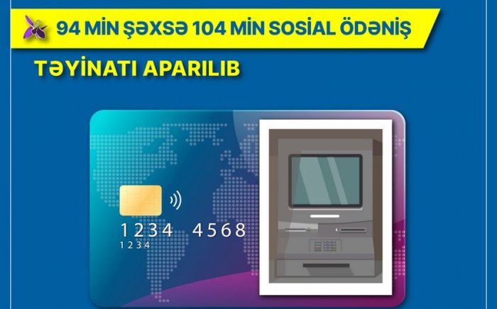 Postmüharibə dövründə 94 min şəxsə sosial ödəniş edilib  
