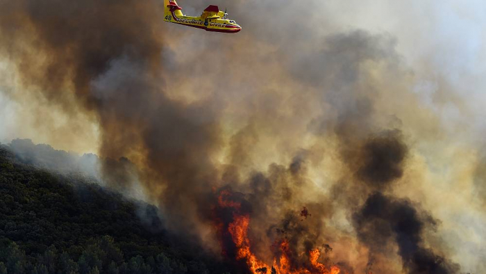  Hundreds of firefighters battle wildfires in France and Czech Rep -  NO COMMENT  