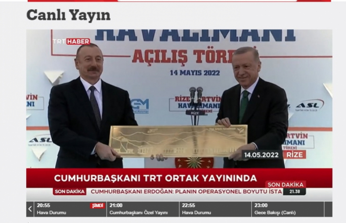   TRT Haber TV channel highlights Azerbaijan-Turkiye alliance relations  