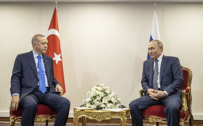 Putin Ərdoğanla görüşdə Azərbaycandan danışıb Putin Ərdoğanla görüşdə Azərbaycandan danışıb