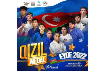 Azerbaijani judo team win gold medal at European Youth Olympics Festival