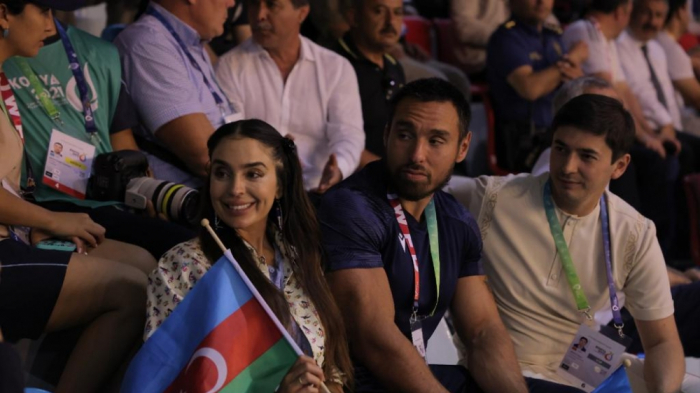   Vice-President of Heydar Aliyev Foundation Leyla Aliyeva watches performances of Azerbaijani wrestlers  