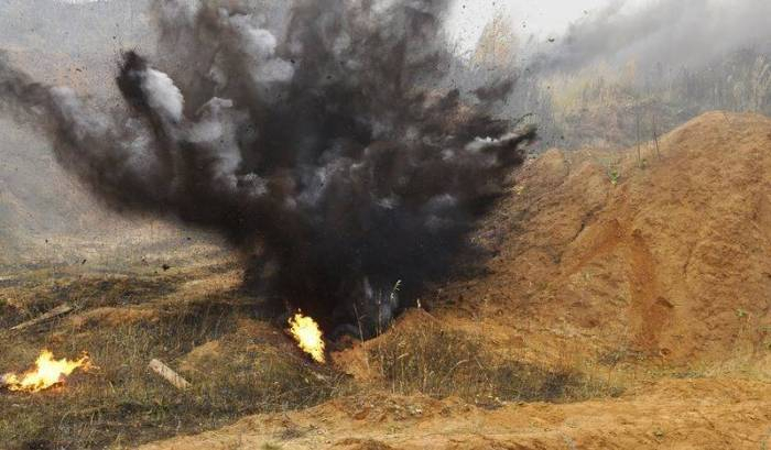   Aserbaidschanische Soldaten von einer Mine in die Luft gesprengt  