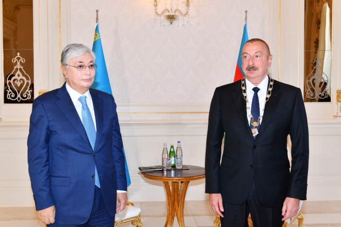   "Awarding me with the highest order of Kazakhstan is a sign of respect for the entire Azerbaijani people"  