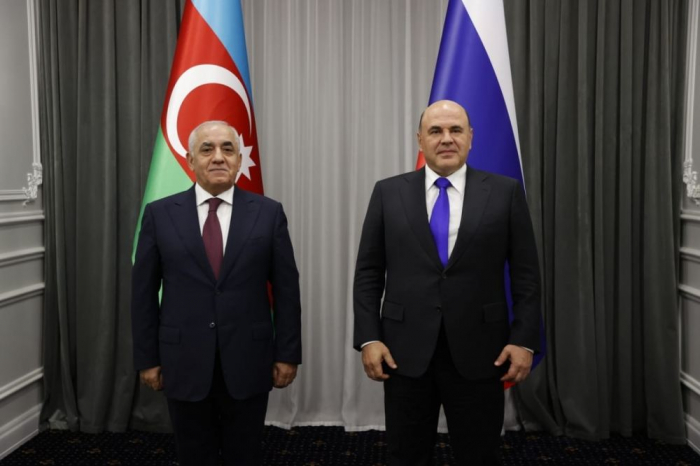 Azerbaijani Prime Minister meets up with Russian Prime Minister