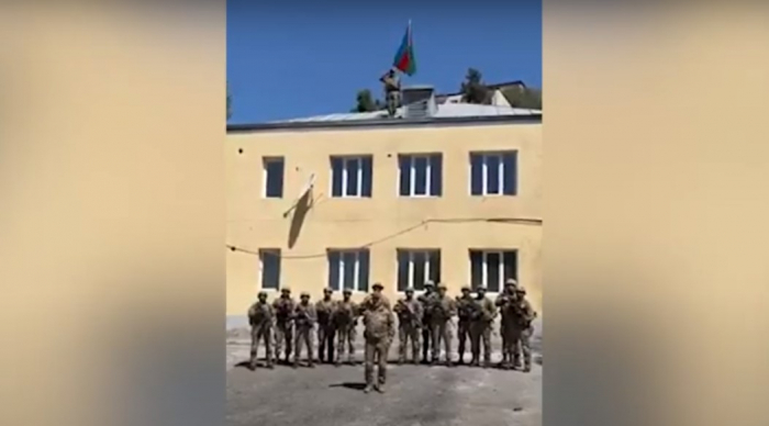   Azerbaijani flag hoisted in Lachin city -   VIDEO     